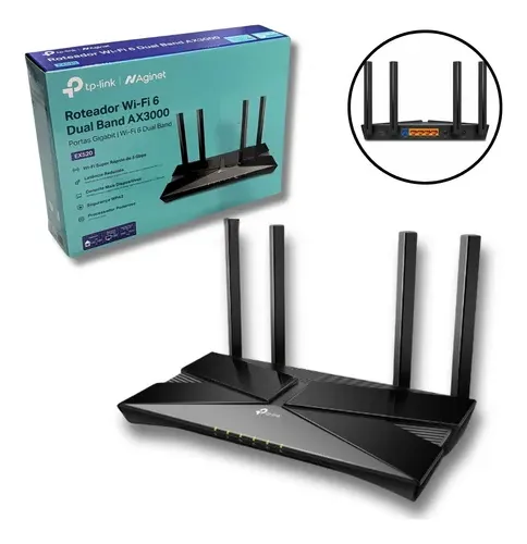 ROTEADOR WI-FI 6 GIGABIT AX3000 EX520 TP LINK