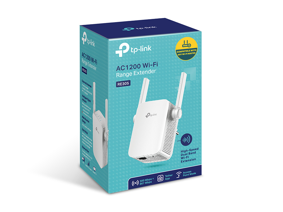 REPETIDOR WIRELESS AC1200MBPS RE305 300+867MBPS TP-LINK@