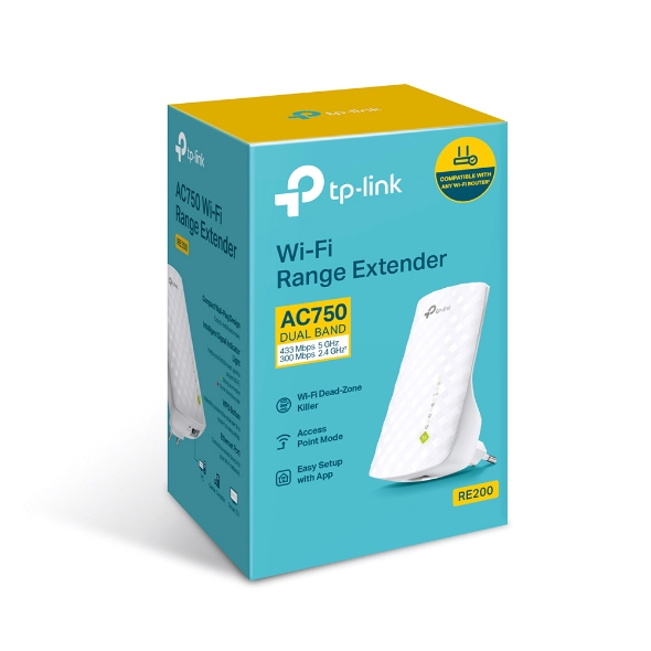 REPETIDOR WIRELESS 750MBPS TL-RE200 AC750 TP-LINK