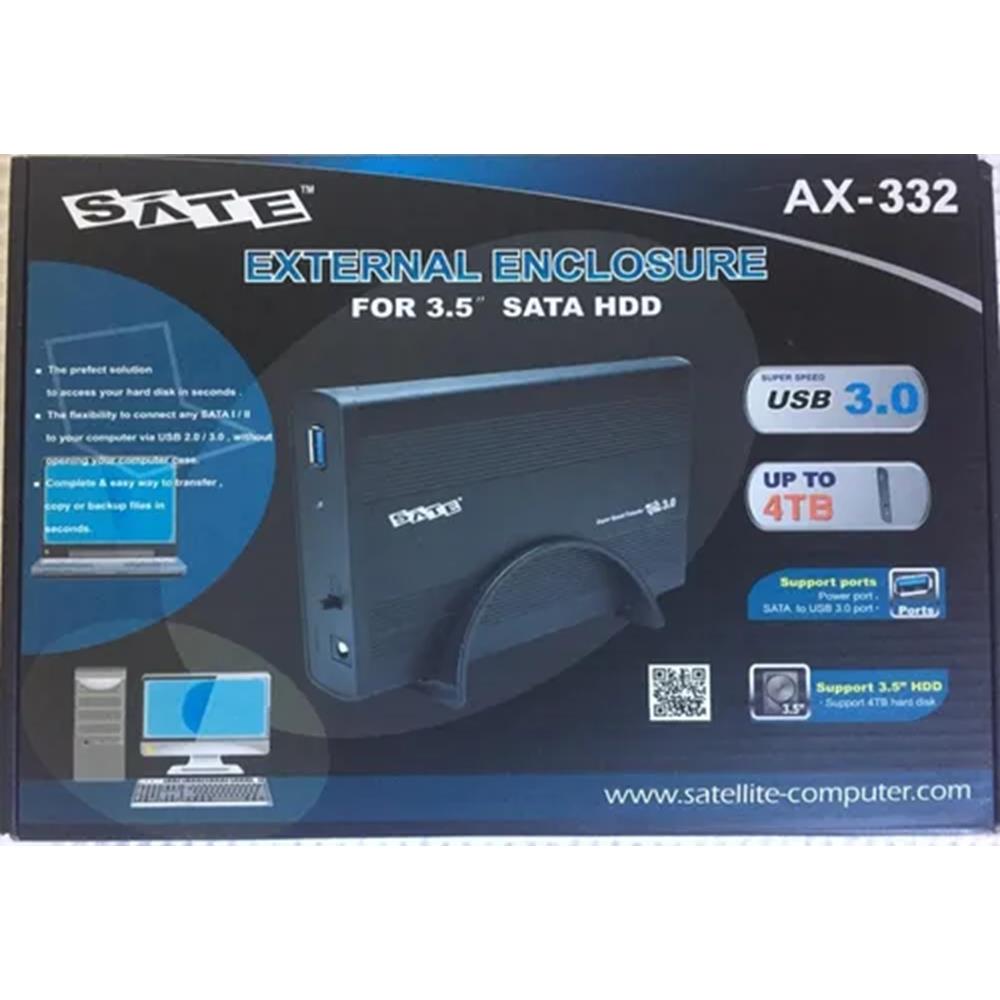 CASE GAVETA HD EXTERNO 3.5 USB 3.0 AX-332 SATELLITE