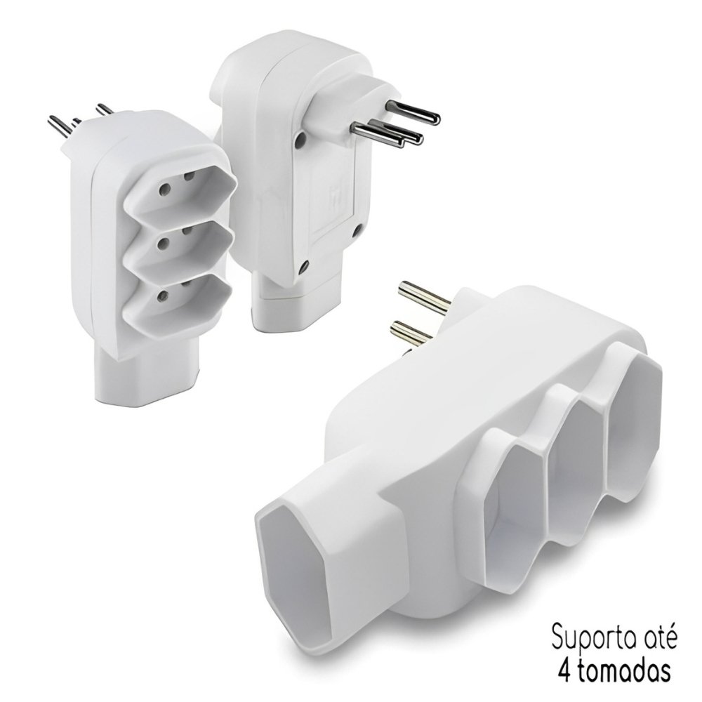 ADAPTADOR DE TOMADA C/4 ENTREDAS 10A 2P+T BIVOLT KAPBOM SL6010