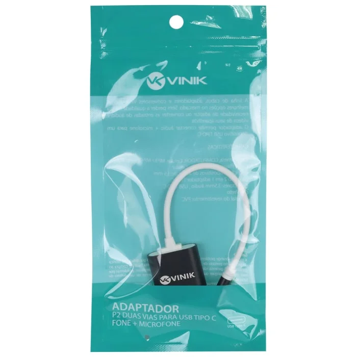 ADAPTADOR P2 USB C FONE MIC ADFMUSBTC VINIK