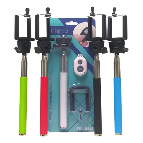 BASTÃO SELFIE MONOPOD COM CONTROLE BLUETOOTH SEL-7139 INOVA