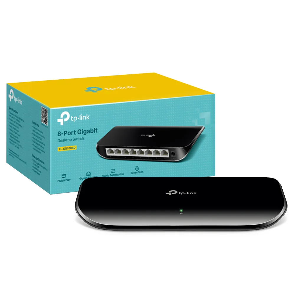 SWITCH 8 PORTAS 10/100/1000 GIGABIT TL-SG1008D TP-LINK