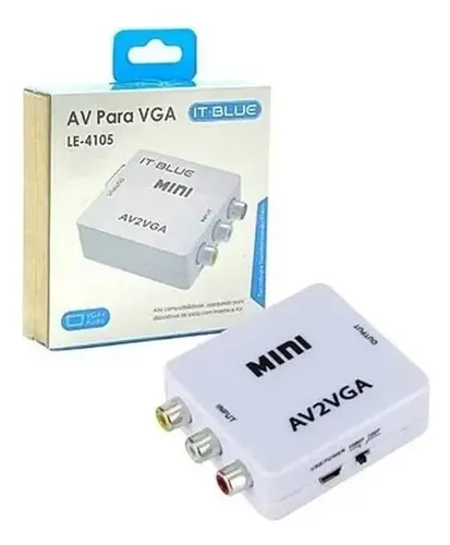 CONVERSOR DE VIDEO AV P/ VGA LE-4105 IT-BLUE