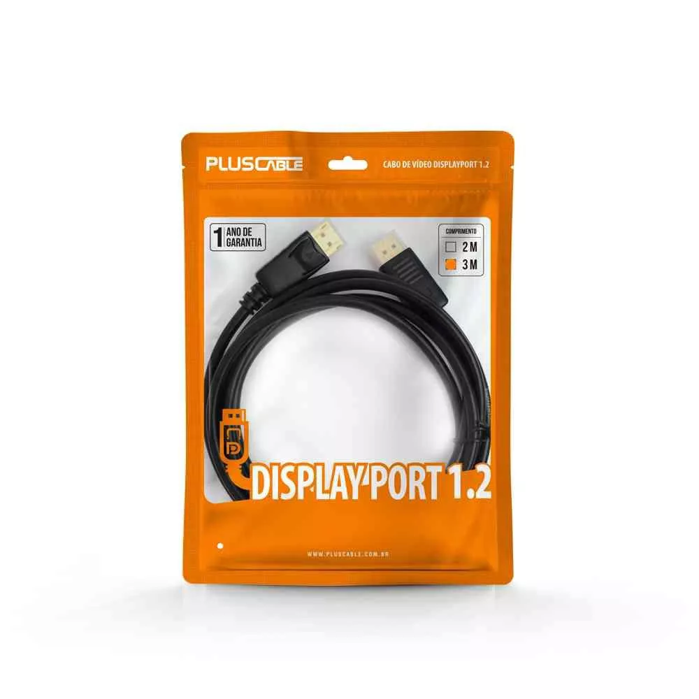 CABO DISPLAYPORT ULTRA HD 4K 1.2V 3M DP1230 PLUS CABLE