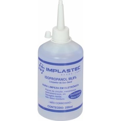 ALCOOL ISOPROPILICO 250ML COM BICO 24322 IMPLASTEC