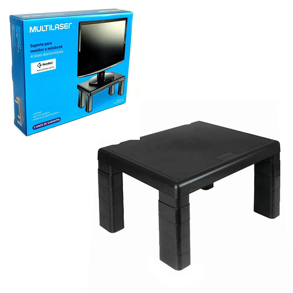 SUPORTE PARA MONITOR PRETO AC125 - MULTILASER