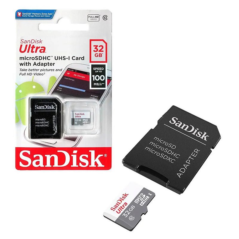 CARTAO DE MEMORIA CLASS10 32GB SDSQUNR-032G-GN3MA SANDISK