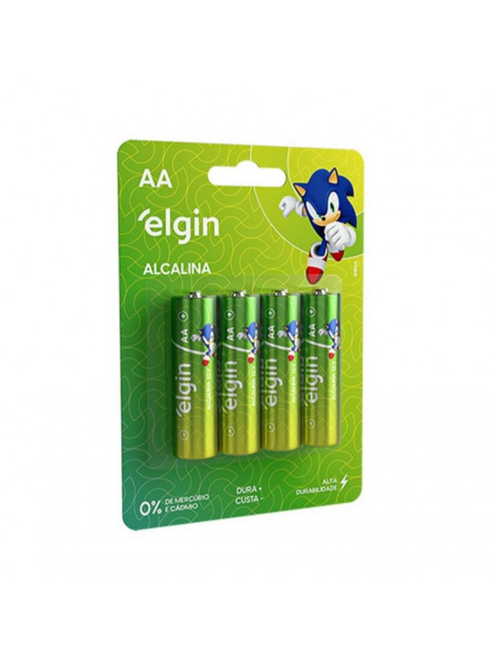 PILHA ALCALINA AA LR6 1.5V 4 UNIDADES 82153 ELGIN