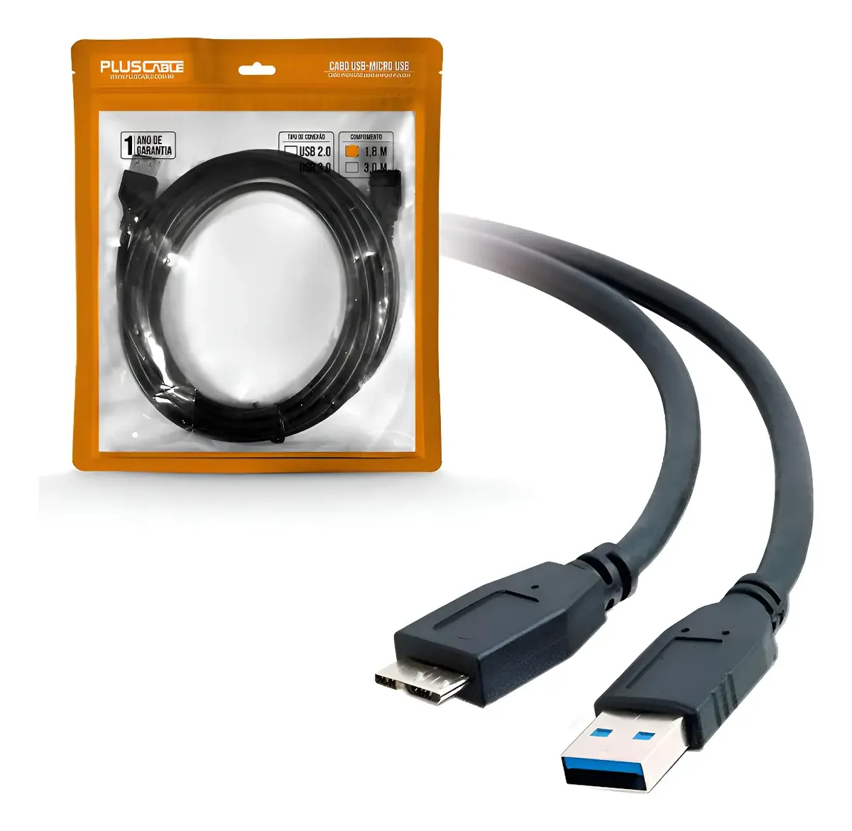 CABO USB 3.0 1.8M AM X MICRO PC-USB1832 PLUS CABLE