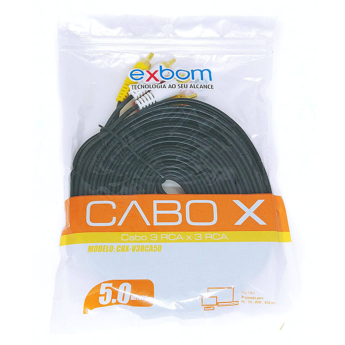 CABO 3RCA X 3RCA EXBOM 5M CBX-V3RCA50
