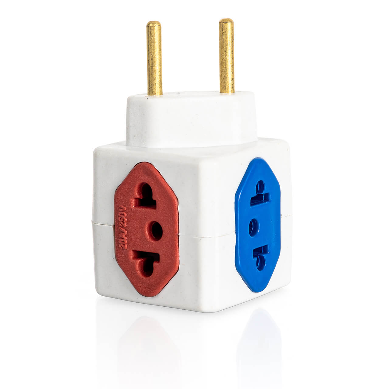 ADAPTADOR DE ENERGIA 4 TOMADA T CUBO COLOR 250V