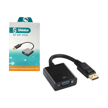 ADAPTADOR DISPLAYPORT (MACHO) X VGA (FEMEA) SHINKA AT-DP-VGA