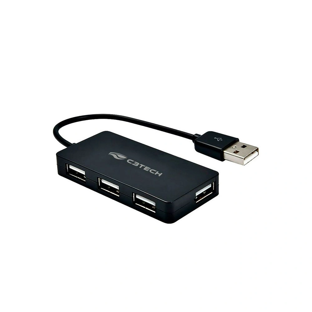 ADAPTADOR HUB USB 4 PORTAS USB 2.0 HU-220BK PRETO C3 TECH