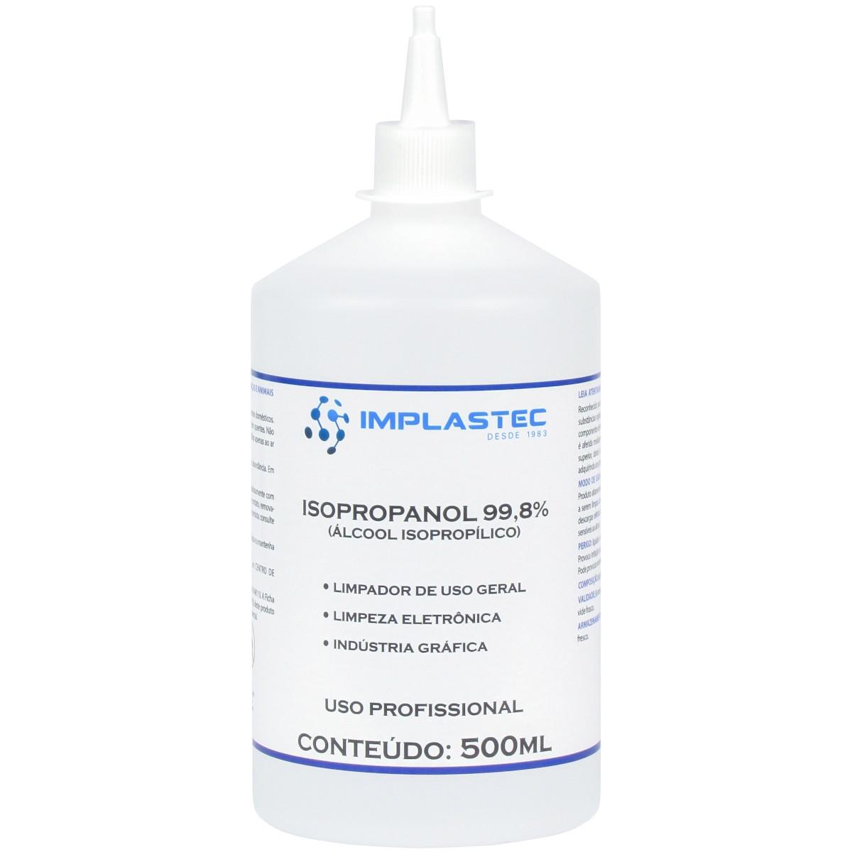 ALCOOL ISOPROPILICO 500ML C/BICO APLICADOR IMPLASTEC