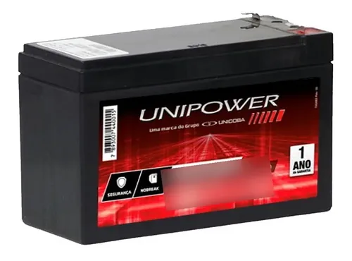 BATERIA NOBREAK 12V 7AH UP1270SEG UNIPOWER