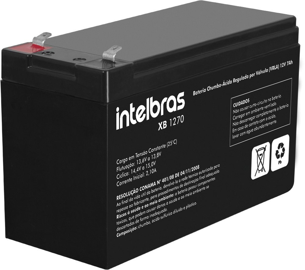 BATERIA VRLA INTELBRAS12V 7AH XB 1270 - 7,0 AH