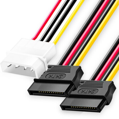 CABO ADAPTADOR MOLEX X 2 SATA + SATA 15P (D-CIC04) - 45CM
