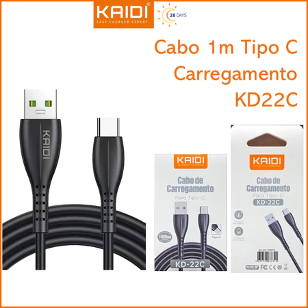 CABO DE CARREGADOR 1M KD-22C KAIDI