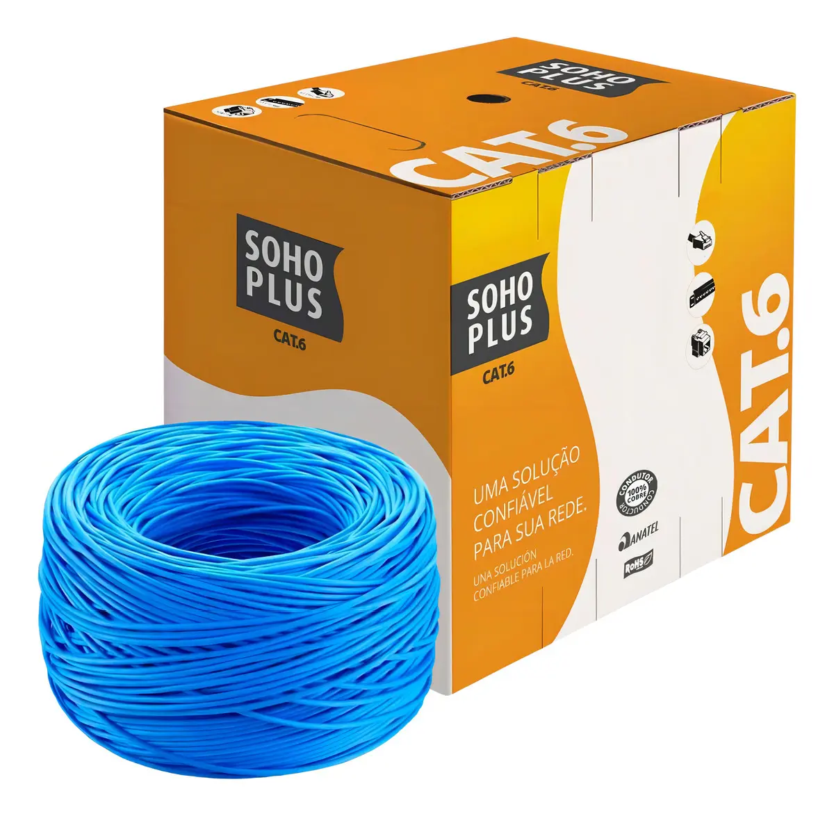 CABO DE REDE UTP CAT6 AZUL SOHO PLUS FURUKAWA