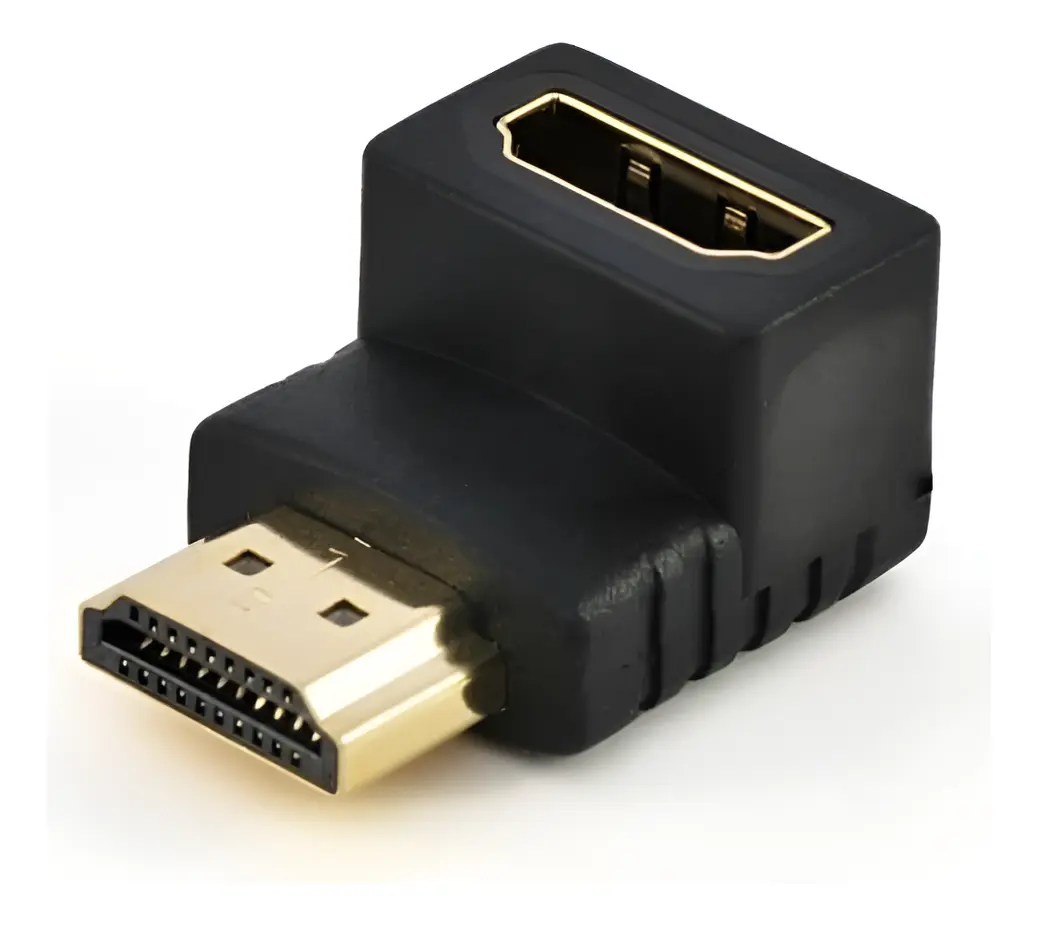 CONECTOR ADAPTADOR HDMI MACHO-HDMI FEMEA 90° LE-05