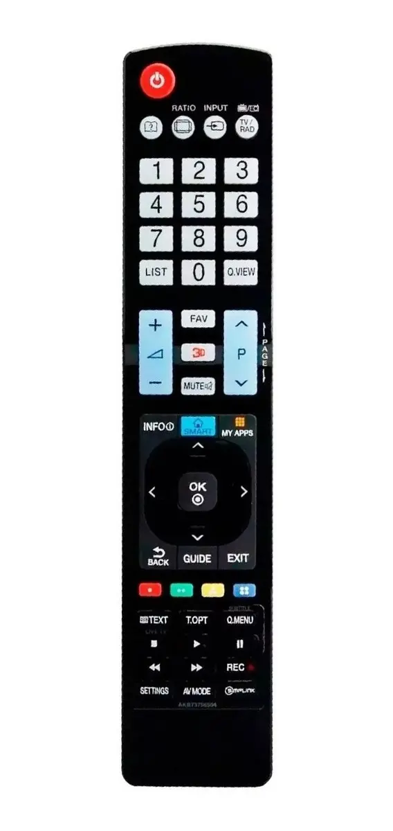 CONTROLE REMOTO TV LG LED/LCD/SMART 3D LE-7710 LELONG