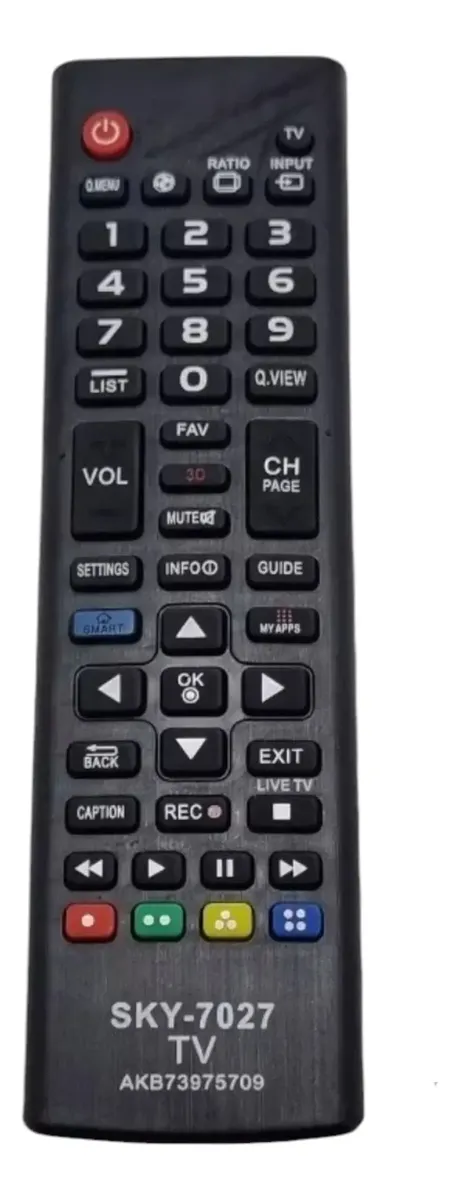 CONTROLE REMOTO TV SMART LG 3D RBR-7027 LHS 7027 SKY 9038 VA A8246