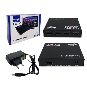 SPLITTER DISTRIBUIDOR HDMI 1X4 DIVISOR FULL HD 1.4 3D ATOMO MO-FR-Y03