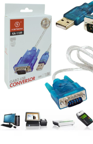 CABO ADAPTADOR SERIAL RS232 DB9 X USB PC NOTEBOOK 75CM KA-1109 KAPBOM