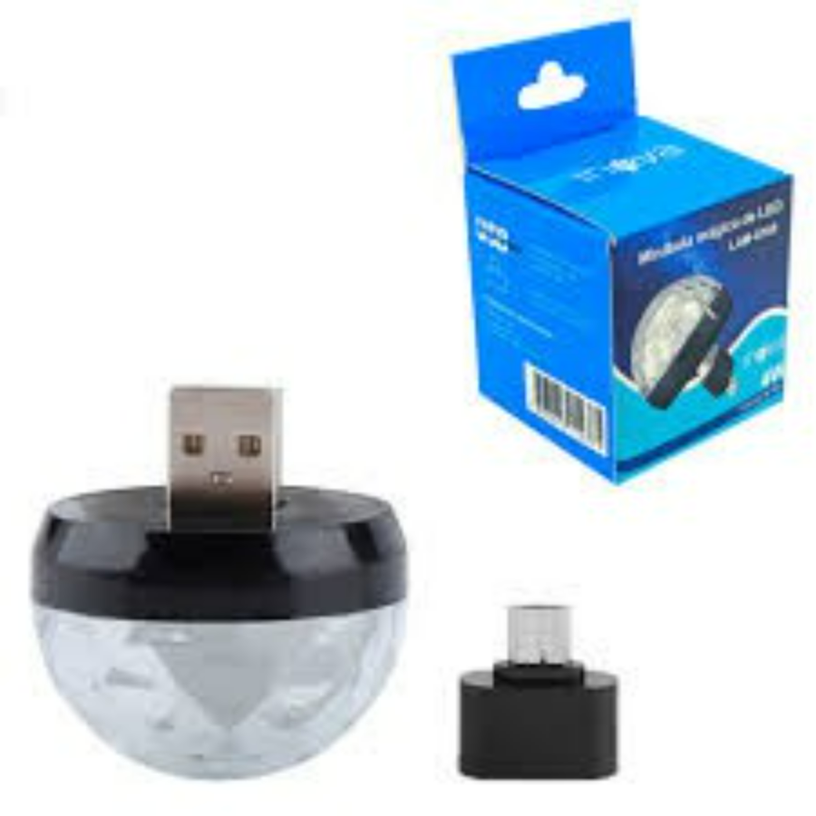 MINI BOLA LED USB PORTATIL LAM-8180 INOVA