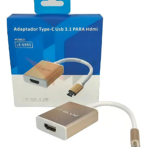 ADAPTADOR CONVERSOR TIPO C X HDMI FULL HD 1080P USB 3.1 LE-5550 IT-BLUE