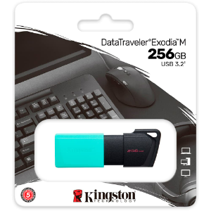 PENDRIVE 256GB DTXM/256GB PRETO/VERDE USB 3.2 3.0 2.0 KINGSTON