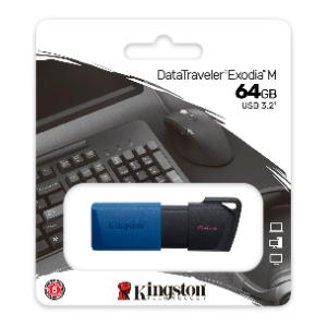 PENDRIVE 64GB DTXM/64GB PRETO/MARINHO USB 3.2 3.0 2.0 KINGSTON