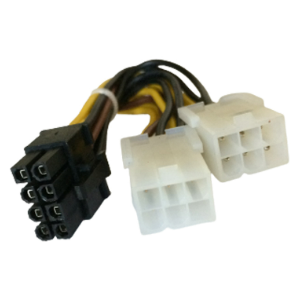 CABO ADAPTADOR DE ENERGIA MOLEX DE 6 PINOS FEMEA X 2X 6 PINOSMACHO P/ VIDEO PCI-E X16 2158