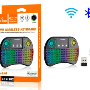 MINI TECLADO C/TOUCHPAD WIRELESS 2.4GHZ + BLUETOOTH RGB LEHMOX LEY-182