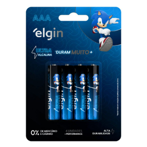 PILHA ULTRA ALCALINA AAA 4 UNIDADES 82435 ELGIN