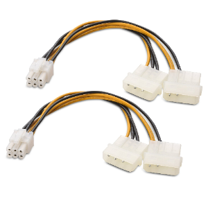 CABO MOLEX ADAPTADOR DE ENERGIA PCI-E 6 PINOS X 2 IDE ENERGIA 2157
