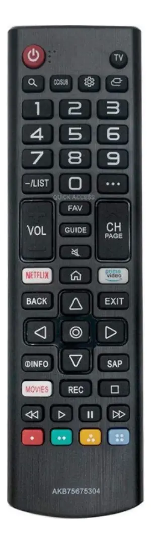 CONTROLE REMOTO TV SMART LG AKB75675304 LE-7260/VC-A8244 LHS 9053 SKY-9053
