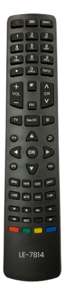 CONTROLE REMOTO TV SMART TV PHILCO LED 3D LE-7814 LELONG