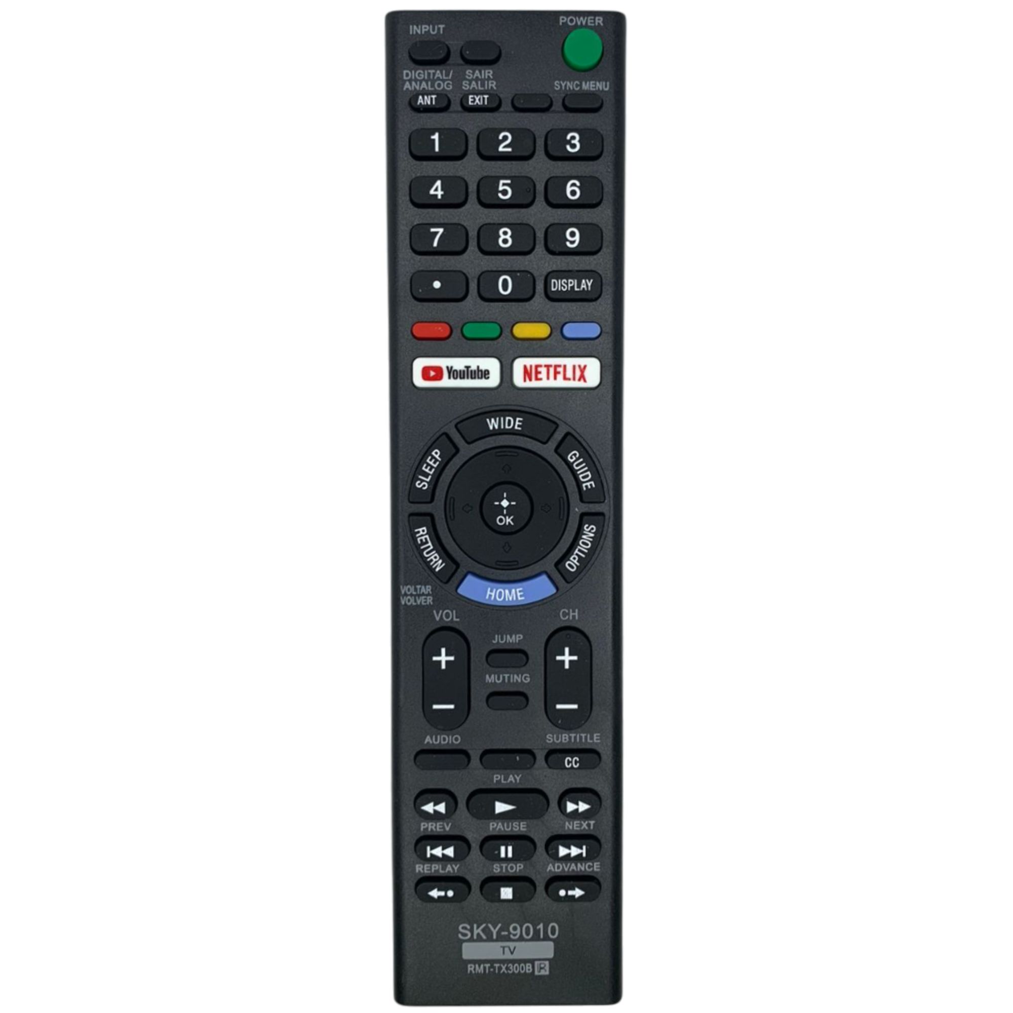 CONTROLE REMOTO TV SONY SMART C/ NETFLIX YOUTUBE SKY-9010 LE-7041 FBG-9021