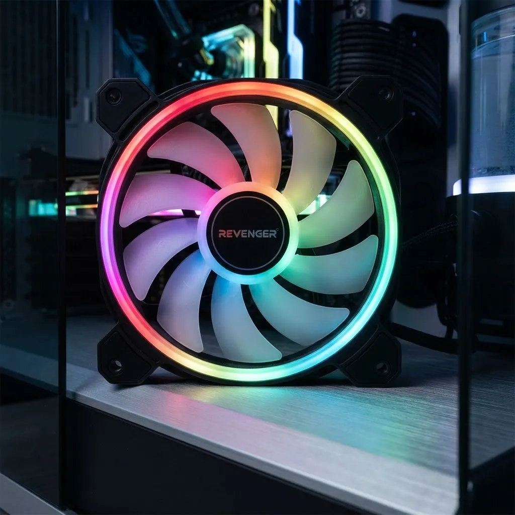 COOLER FAN GABINETE 12X12CM F30 16 LEDS 4 CORES 48.7223 OEX