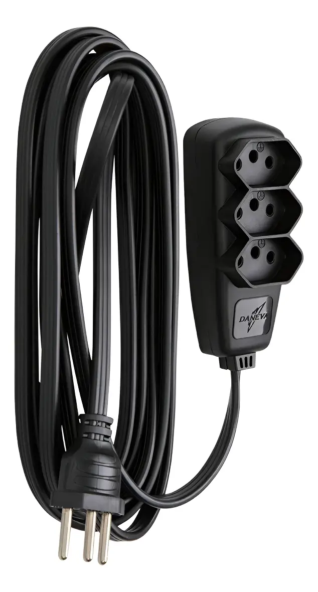EXTENSAO DE 3 TOMADAS 2P+T 10A 3M (3X075MM) EX3TP - JETCON