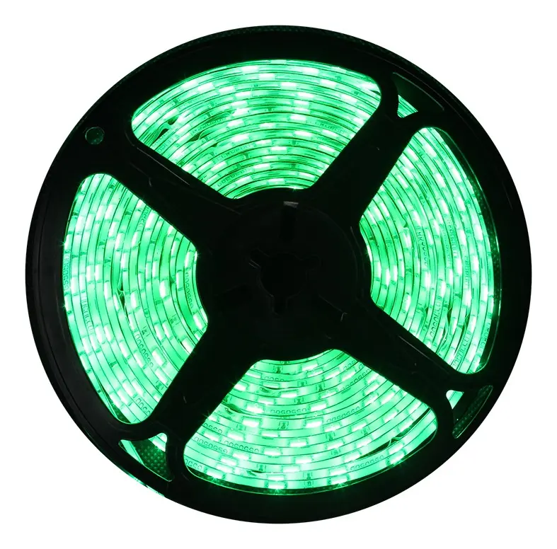 FITA DE LED VERDE NEON 3528 PROVA DAGUA 5M SAIDA 12V (5.5X2,1MM) 2A S/FONTE 2835-10
