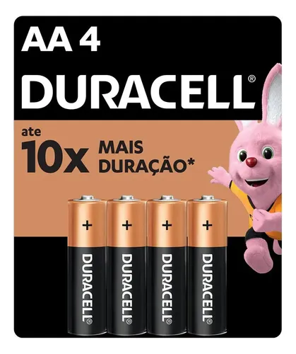 PILHA ALCALINA AA 1,5V BLISTER C/4 MN1500B4 - DURACELL