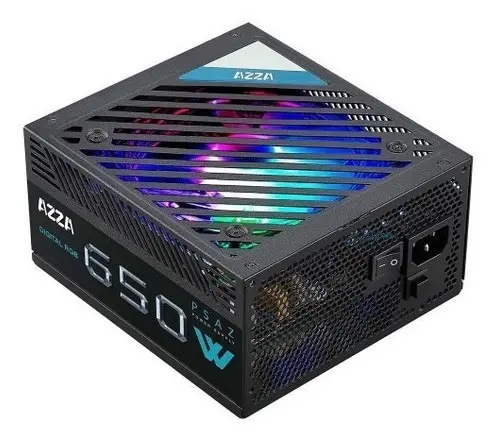 FONTE ATX 650W REAIS 80PLUS BRONZE RGB AZZA PSAZ-650W