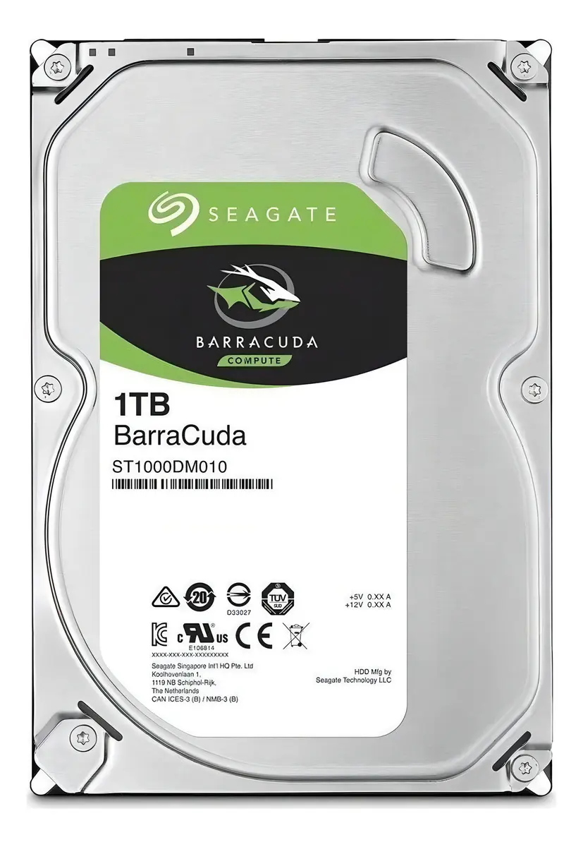 HD 1TB SATA 6GB/S BARRACUDA ST1000DM010 64MB 3.5 7200RPM SEAGATE