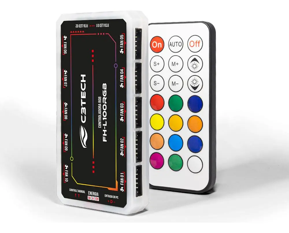 HUB CONTROLADOR DE FAN RGB FH-L100RGB - C3TECH