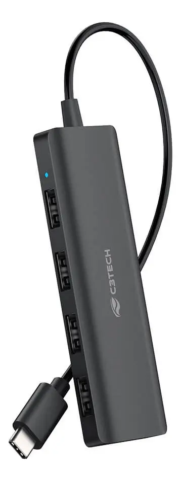 HUB USB 2.0 4 PORTAS USB C HU-C230BK C3T