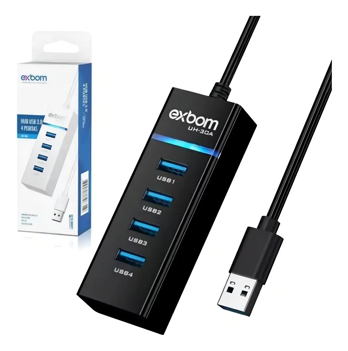 HUB USB 3.0 C/4 PORTAS EXBOM UH-30A